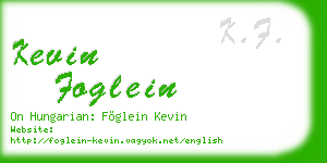 kevin foglein business card